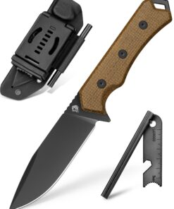 NedFoss BOAR Survival Messer für Outdoor-Actors im Campingszenario mit Feuerstarter Funktion und Kydex-HolSTER, 10,5cm F