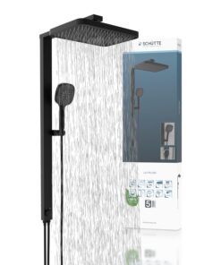 SCHÜTTE LA PALMA Duschsystem mit Regendusche und Duschsäule - Edelstahl Duschkopf 36x24 cm - Duschset für Bad ohne-insta