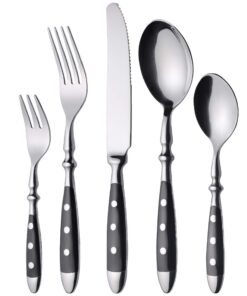 GRÄWE Rustikal Geschmiedetes Besteck für 6 Personen - Tafelbesteck Set 30-teilig Serie Nürnberg GRÄWE SCHWERES Geschmi