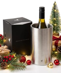 Beyond Doppelwandiger Edelstahl Weinkühler | Für Wein Champagner Sekt | Ideal für Outdoor Garten-Partys