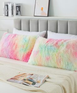 2er Set Microfiber Ultra Weich Kissenbezug 40x80 cm, Atmungsaktiv Resistent Quasten Kissenbezug 40x80 für Bett und Sofa,