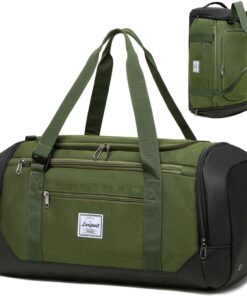 Laripwit Wasserdichte Sporttasche für Herren, 40L Reisetasche mit Schuhfach & Nassfach | Laripwit Damen Weekender Tasch