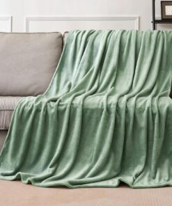 MIULEE Flauschig Sofadecke Für Bett und Sofa 150x200 cm Matcha Grün