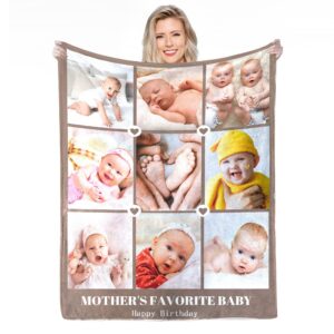 Personalisierte Fotodecke Mit Eigenem Foto, Individuelle Geburtstags-Souvenir-Geschenke, Personalisierte Decke für Famil