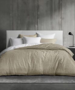 Dreamzie Bettwäsche 220x240 Baumwolle, Beige, OEKO-TEX, für Die Welt des Schlafs, Nachts-weightige Textur, 1 Bettbezug +