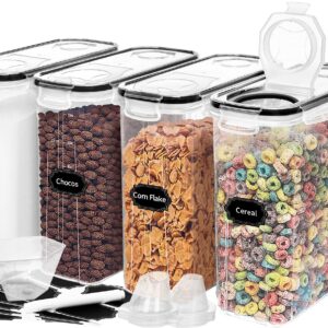 Skroam 4L Vorratsdosen Set luftdicht & BPA frei, ideal für Getreide & Mehl, 4 Schüttdosen included