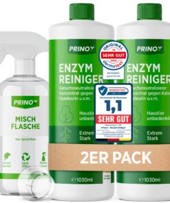 PRINOX 2 x 1030ml Starkes Geruchsentsorgungs-Reinigungskonzentrat für Hunde und Katzen I Beseitigt tiefgreifenden Uringe