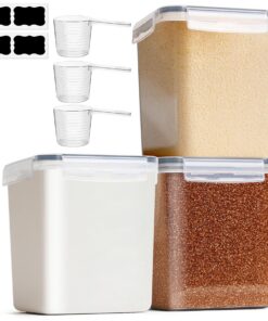 ComSaf Luftdichte Mehl Aufbewahrung |5L 3er Set - Vorratsdosen für Küche, Reis & Müsli