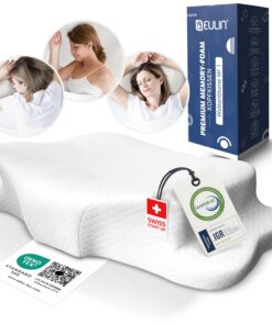 EULIN® Orthopädisches Kissen für ergonomischen Tiefschlaf - Premium Memory Foam Nackenkissen IGR Zertifiziert OEKO-TEX S