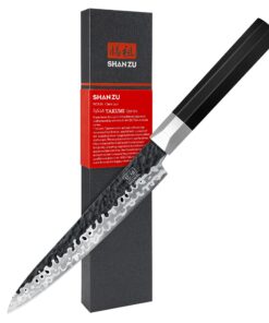 SHAN ZU Profi Japanisches Kochmesser 15cm Superscharf G10-Fiberglasgriff | SHAN ZU 9Cr18MoV Japanisches Chefmesser 15cm