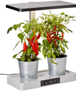 Northpoint Smarte LED Pflanzenleuchte für Kräutergarten & Hydroponik - Höhenverstellbar, Wasserstandsanzeige & Timer 20W