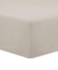 Vision Spannbettlaken 150 x 200 cm Beige 100% Baumwolle 57 Fäden 4 elastische Ecken Spannhöhe 30 cm OEKO-TEX STANDARD 10