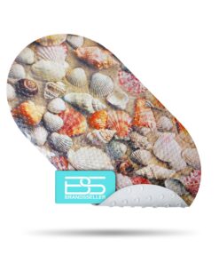 Brandsseller Badewanneneinlage Oval Muscheln Druckdesign für Dusche 70x36 cm Waterproof und easy Clean