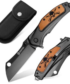 NedFoss MIEBA Klappmesser Outdoor - Outdoor Messer mitClip, Survival Jagdmesser 8.5CM D2 Stahl, Outdoor Taschenmesser fü