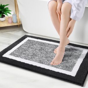 Smiry rutschfeste Badezimmerteppich, Super Weich Saugfähig Badematte für Badezimmer - Flauschiger Duschvorleger Waschbar