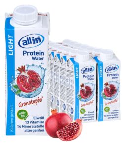 All in® LIGHT Protein Water Granatapfel - Low Carb Vital Drink - Post Workout - fettfreies Protein Wasser