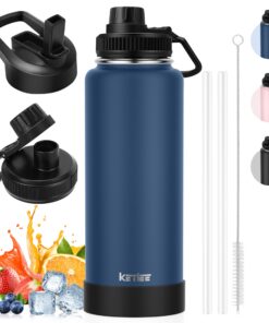 Thermo Becker Kaffeebecher KETIEE 40oz Marineblau to Go Thermosflasche BPA-Frei Bunte Deckel Speciales