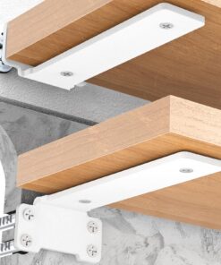 Yeabett 2 Stück Regalhalterung für Schwerlast, 75 kg Tragkraft, ideal für Küchenracks, weiß