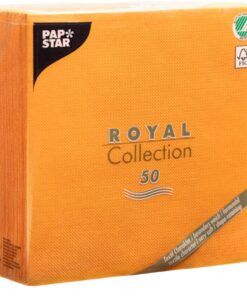 Papstar ROYAL Collection 50 Servietten 1/4-Falz 40cm x 40cm für Familie und Freundeskreis im Haushalt