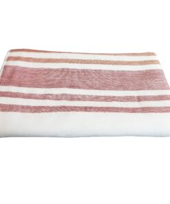 IPPINKA Senshu Japanisches Badetuch, ultraweich, schnelltrocknend, Zweifarbiges Endstreifen, rot