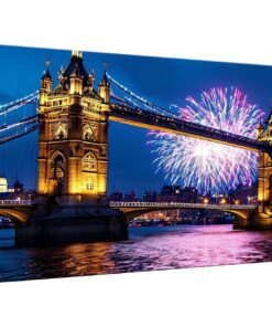 Malen nach Zahlen Erwachsene Tower Bridge DIY Vorgedruckte Leinen Leinwand für Anfänger, Geschenk Option mit 3 Pinseln u
