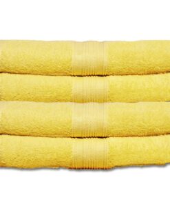 Naturemark Frottee-Handtücher 4er-Set – 100% Baumwolle, 500 g/m², 50×100 cm, Gelb