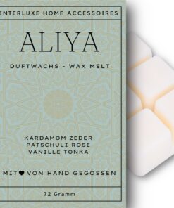 Interluxe Aliya Orientalisch Duftmelt Waxwürfel für Relaxation und Stimmungsaufhellung 100% pflanzlich Melts