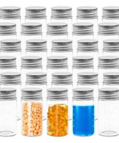 Reagenzgläser mit Deckel 30 Stück 25ml Laborgerät Transparent Flachbodenksammlung