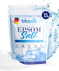 Epsom-Salz 1500gr | Naturales Bittersalz zum Entspannen und Erholen | 100% reiners Magnesiumsulfat für entspannende Bäde