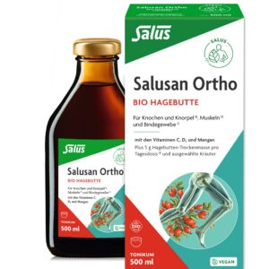Salus Salusan Ortho Bio-Hagebutten-Tonikum - 500 ml - Vitamin C, D3 & Mangan ohne Konservierungsstoffe - Knochen & Knorp