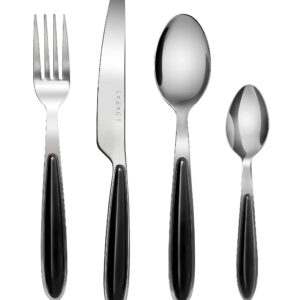 Exzact Rostfrei Stahl Besteck Set für Hauswarenkäufe mit Elegantem Design und Ausdünstungsshutz in drei verschiedenen L