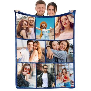 NIBESSER Personalisierte Fotodecke Super Weich Geschenk für Geburtstag Weihnachten