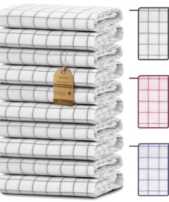 NatureMark Geschirrtücher 10er Set – saugfähig & strapazierfähig – für Haushalt & professionelle Küchen – inklusive E-Bo