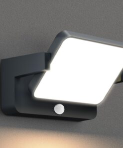 30W Außenwandleuchte mit Bewegungsmelder | Wasserdicht IP65 | Warmweiß (3000K) Anthrazit Sensor 1 Stück