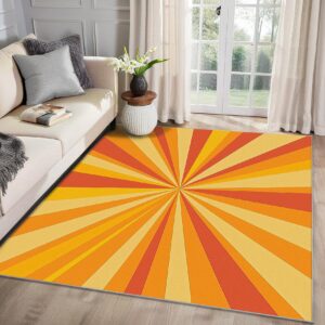 MMYAOKEN Optische Täuschung Teppich Wohnzimmer, Modern Abstrakt Deko, Weich rutschfest Waschbare Fußmatte, 50x80 cm, Per