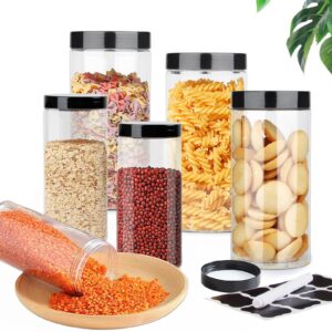 Huanmin Kunststoff Vorratsdosen Küchen Aufbewahrung 6PC Set Cornflakes Müsli Mehl