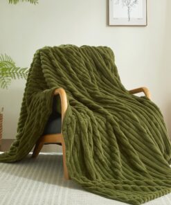 Luofanfei Kuscheldecke Für Sofa Überwurf Wohndecke 200x200 Grüngrün Flauschig Warm Tagesdecke Couchdecke