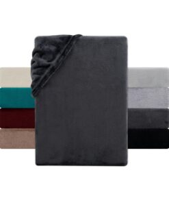Premium Cashmere Touch Bettlaken für Hochzahlmatratzen Oeko-TEX 100 Zertifiziert 90x200-100x200 cm Anthrazit Premium C