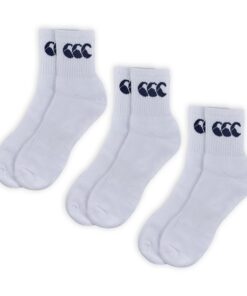 Canterbury Unisex Crew 3 Pack Socks - Cotton Rich - Ccc Logo Socken (1er Pack) | Comfortable & Soft | For Men & Women |