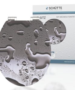 SCHÜTTE WC-Sitz Holzkern HG GREY STEEL Hochglanz Toilettensitz, passend für alle handelsüblichen WC-Becken, maximale Bel