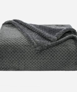 MIULEE Wohndecke Granulat Fleecedecke für Bett und Sofa, Dunkelgrau 125x150 cm