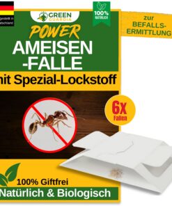 Ameisen Falle mit Spezial-Lockstoff - 6X Umweltfreundliche, Chemiefreie Falle für effektive Ameisenbekämpfung, starker K