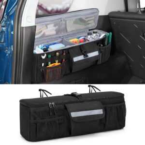 GRAOSO Kofferraum-Organizer für Toyota FJ Cruiser 2007-2021, hintere Aufbewahrungstasche mit 3 Stück 3,8 cm breiten Klet