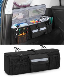 GRAOSO Kofferraum-Organizer für Toyota FJ Cruiser 2007-2021, hintere Aufbewahrungstasche mit 3 Stück 3,8 cm breiten Klet