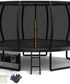 Devoko Outdoor-Trampolin für Kinder mit TÜV-Zertifikat und Sicherheitsnetz Ø 366 cm | Devoko Rundes Giant-Trampolin mit