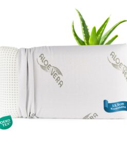 MaxxGoods orthopädisches Nackenstützkissen - Schlafkissen mit Visco Gelschaum & Aloe Vera - für HWS Unterstützung & Nack