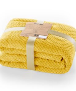 DecoKing Kuscheldecke hell orange Microfaser weich kuschelig Wohndecke 220x240 cm scandinavischer Stil