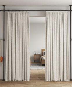 SMONTER Raumteiler Gardinenstange ohne Bohren, Boden bis Decke Spannstange 110-310 cm verstellbar, Schwarz