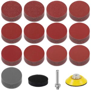 KONGMING 130 Stück Schleifpapier Klett 2 Zoll Polierpad Adapter Für Mechanische Reparatur Schleifpapier Kit