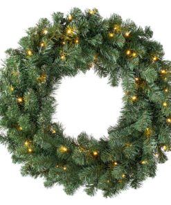 Pine Kranz, Künstlicher TürkranzFür Weihnachten, Advent, WinterDekoMit Durchmesser 40 cmSoft Nadel PVC